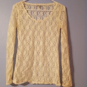 Sheer Floral Long Sleeve Top